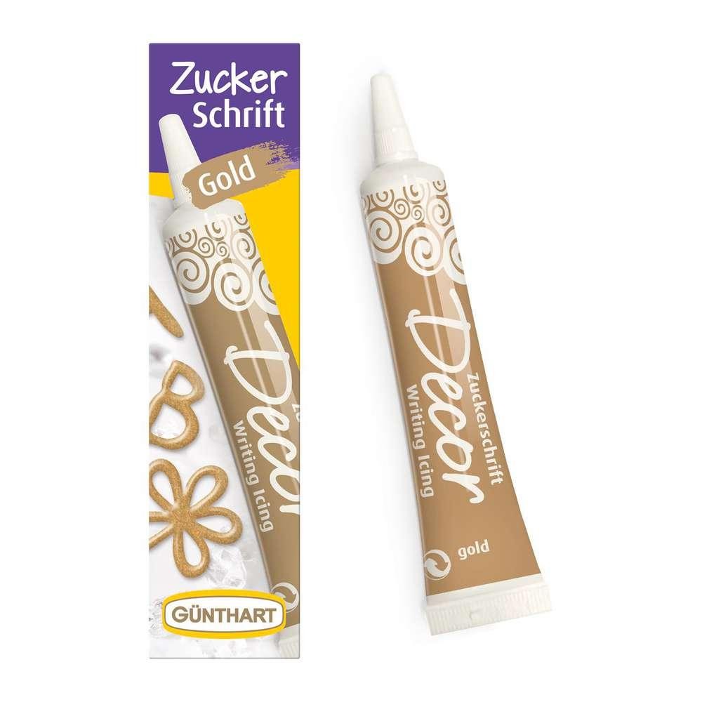 Günthart Cake decoration sugar writing gold