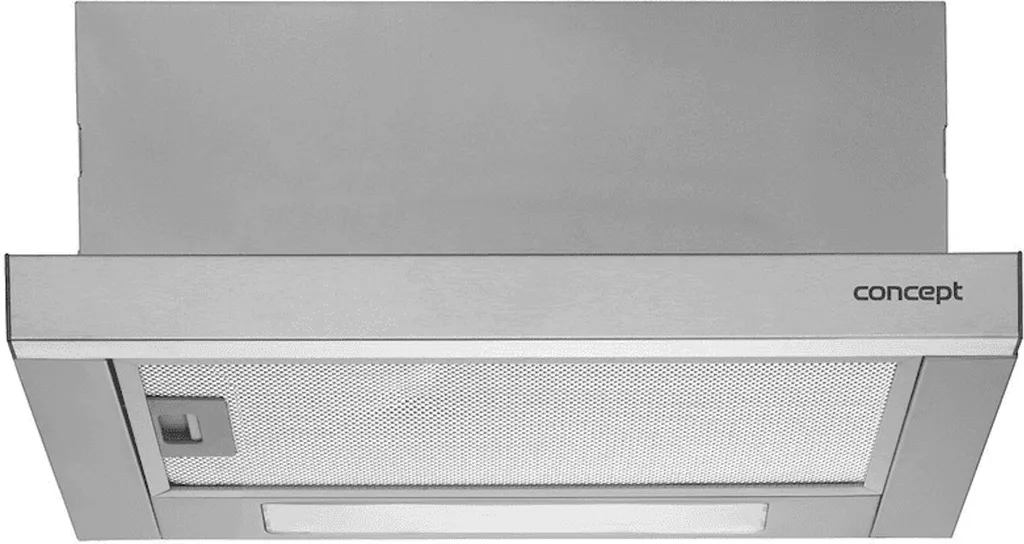Concept Kitchen extractor hood, telescopic, extendable, metal, mechanical control