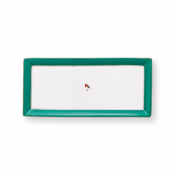 Cake plate Love Birds rectangular Emerald Pip Studio