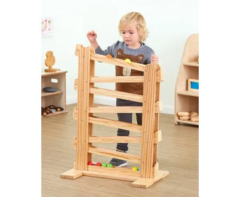 Wooden marble run