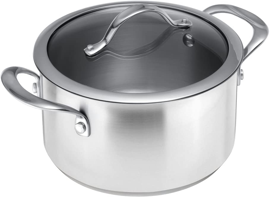 Kuhn Rikon 24 cm 5.5 Litre Stainless Steel Colori Casserole, Matt Silver