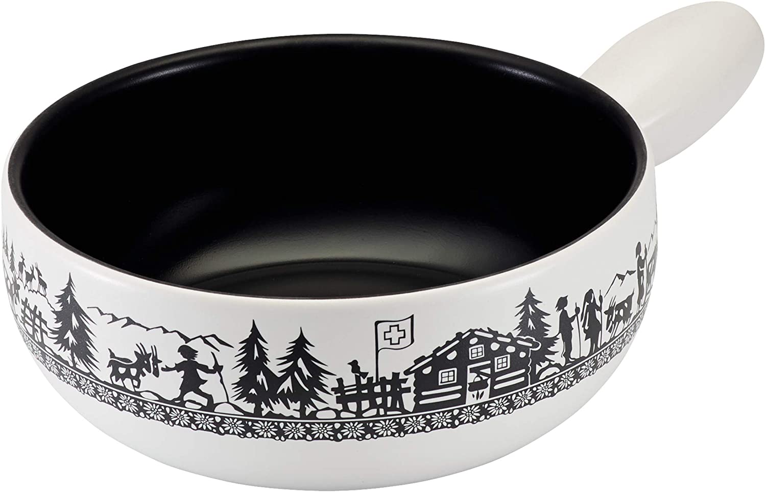 \'Kuhn Rikon 32158 Caquelon Induction \"Willow, Ceramic, White, 35 x 23 x 9 cm