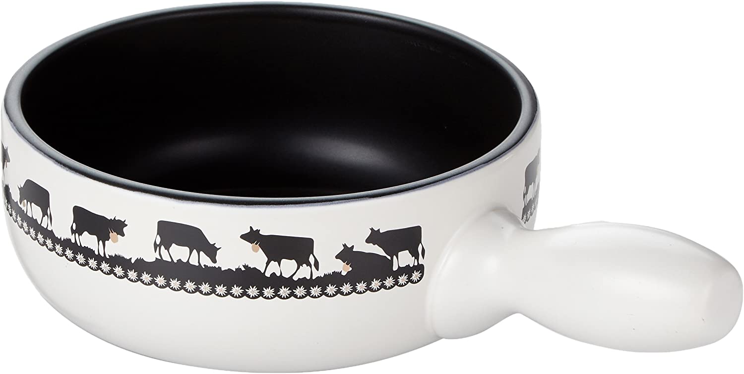 Kuhn Rikon 32218 Induction Caquelon Fondue 23 cm Clay White / Black