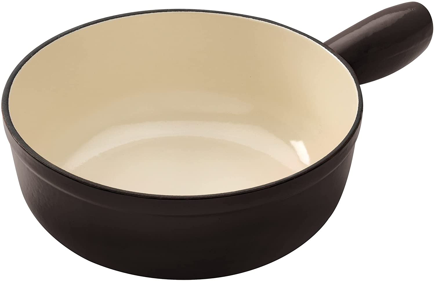 KUHN RIKON Fondue Caquelon Cast Iron Cheese Fondue, Black, 20 cm