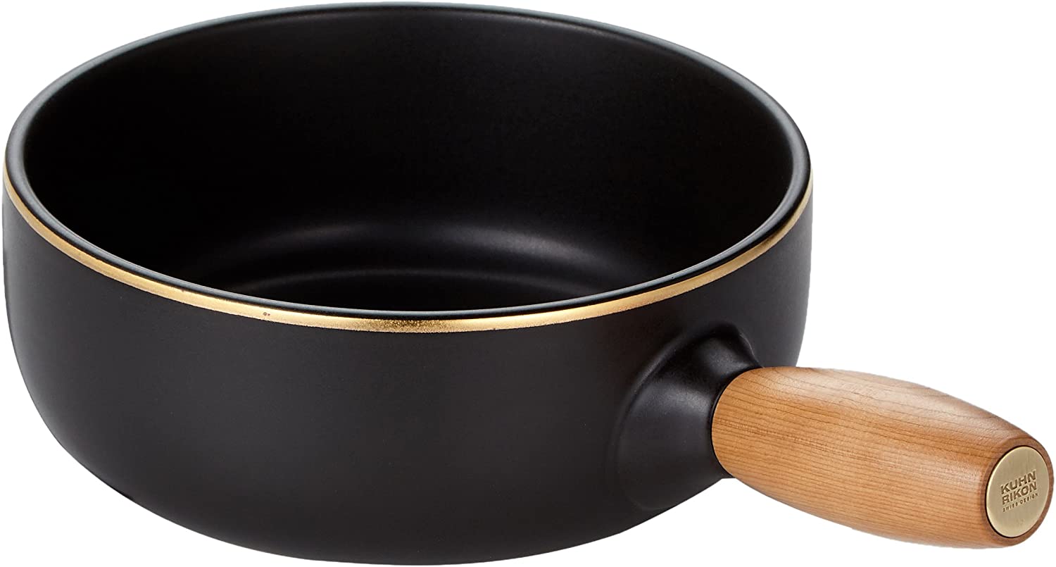 Kuhn Rikon 32226 Induction Fondue Caquelon 23 cm White Clay Black