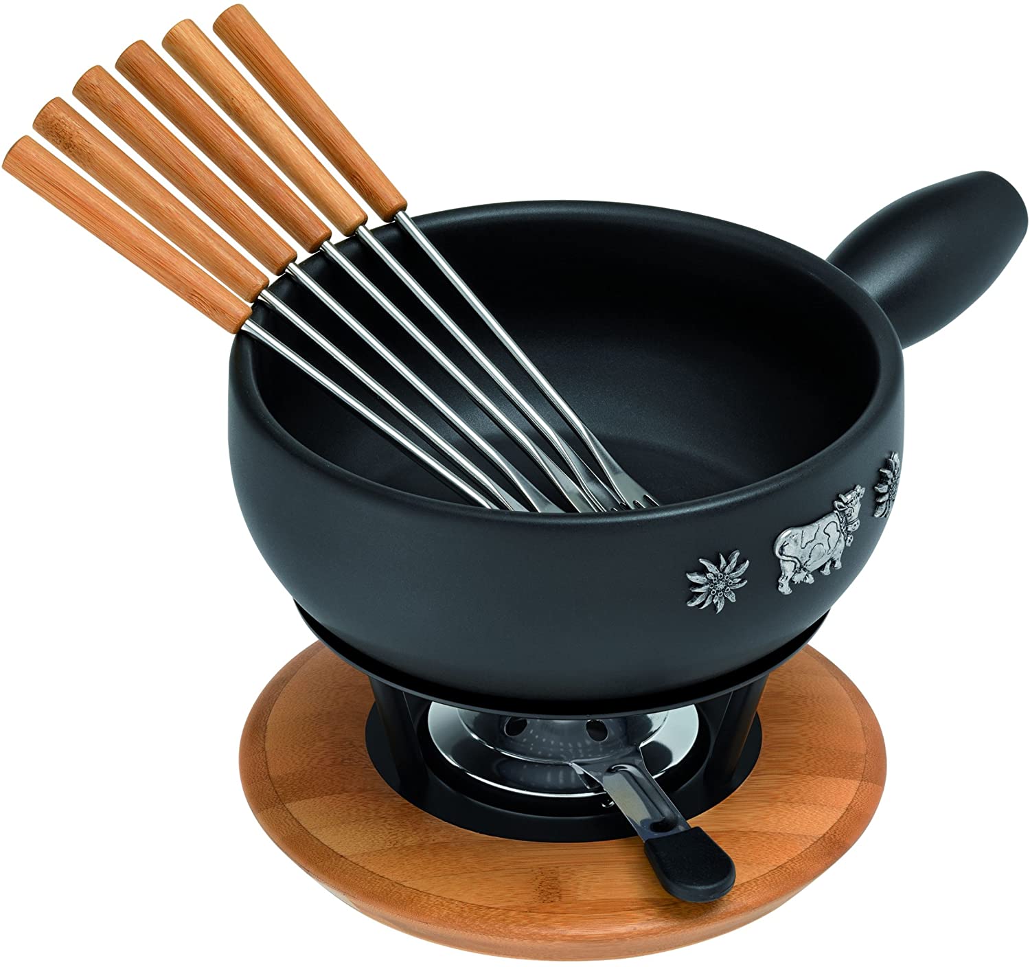 Kuhn Rikon Alpina Cheese Fondue Set 9 Items Suitable for Induction