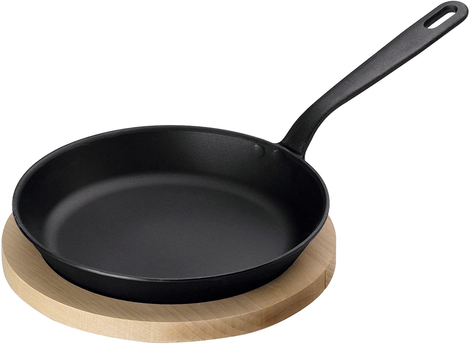 KUHN RIKON Black Star 3233 Frying Pan with Board 19 cm Iron Handmade in Switzerland