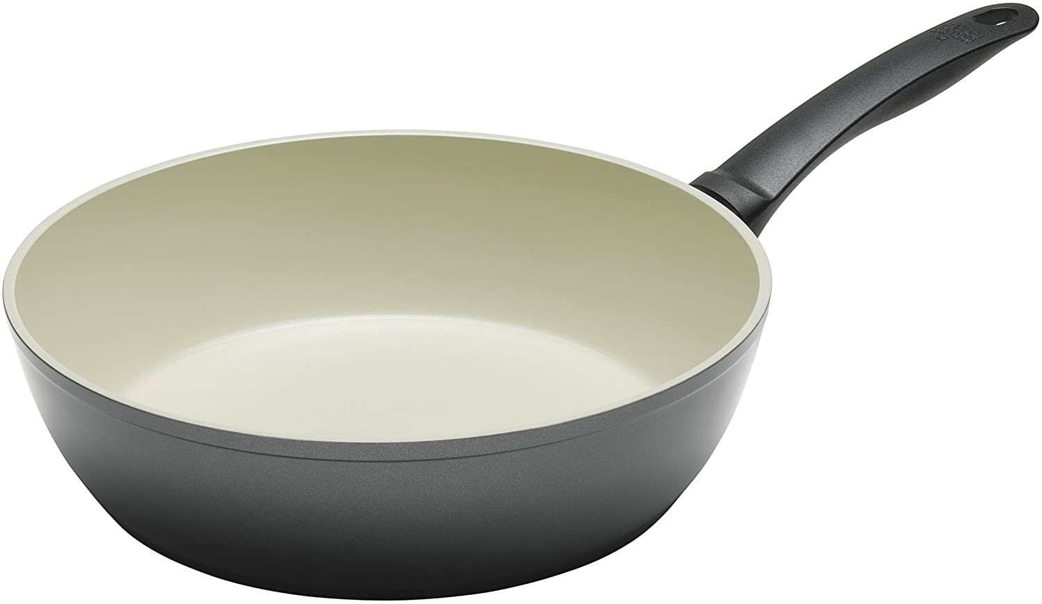 Kuhn Rikon Ceramic Induction Deep Frying Pan with Induction Fry Pan, Ceramic coating, Aluminium, black, Ø 20 cm, 31340