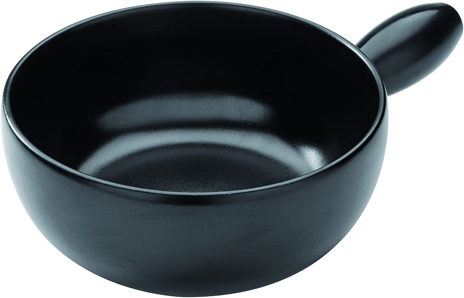 Kuhn Rikon Classic 32189 Caquelon Fondue Pot Suitable for Induction Cookers 23 cm White Clay Black