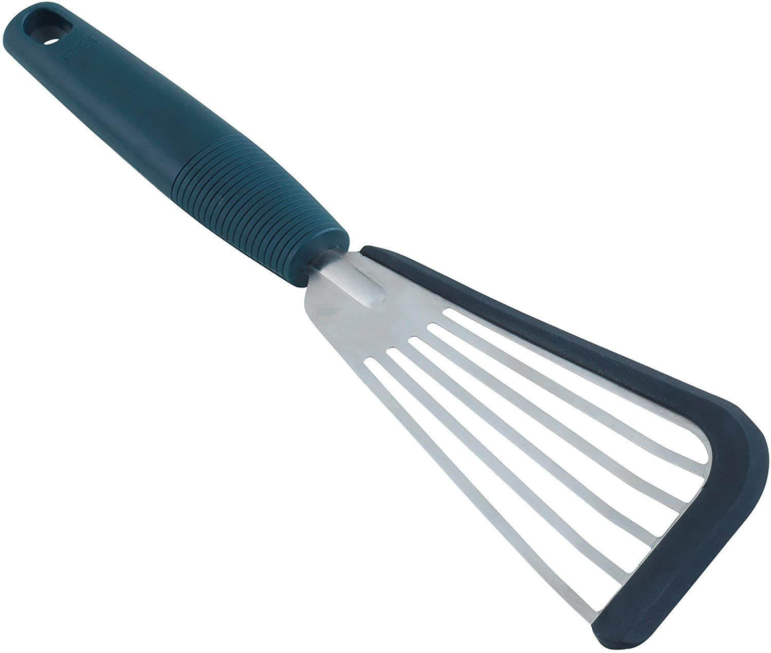 KUHN RIKON Spatula Cooks\' Tools SoftEdge Slotted in Black, Silicone, 32 x 8.5 x 1.5 cm