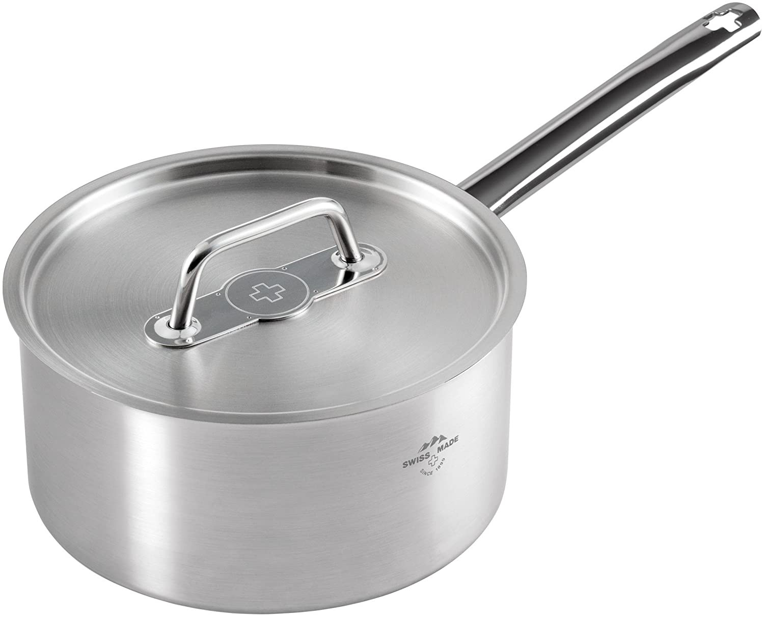 Kuhn Rikon Montreux Casserole, with Handle & Lid, Stainless Steel Matt, 1 L, Ø 14 cm, 37290