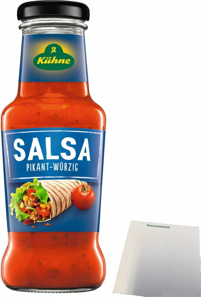 Kühne Salsa Sauce spicy-spicy (250ml bottle) + usy Block