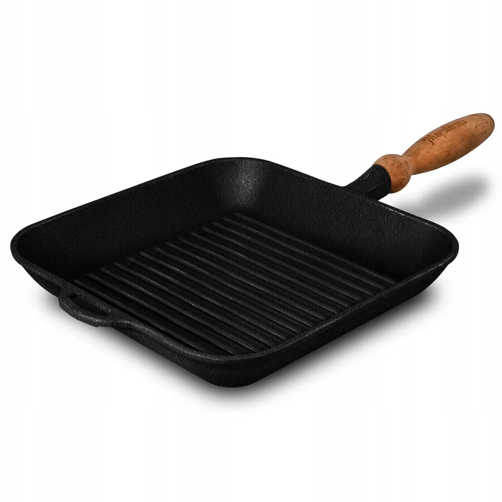 Kuketo | Cast Iron Grill Pan 28x28 cm Maysternya – Heavy-duty grill pan for induction, gas, oven & outdoor use, perfect for steaks & vegetables
