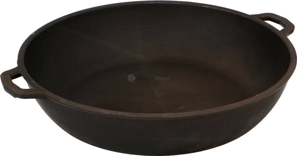 Kuketo | Cast Iron Frying Pan 26 cm with Two Handles – Solid & Heavy – For Induction, Gas & Oven – Robust Black Frying Pan