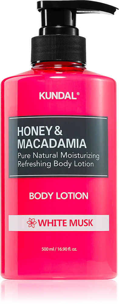 KUNDAL Honey & Macadamia White Musk nourishing body lotion with moisturizing effect