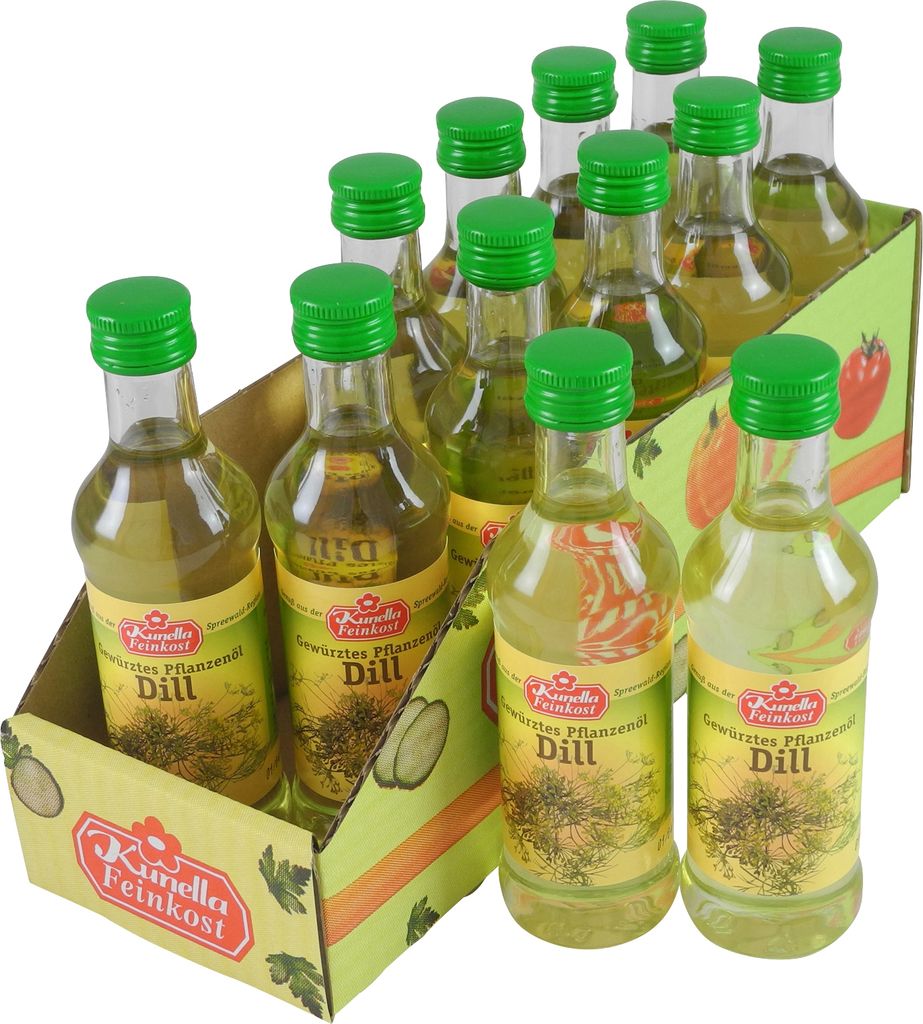 Kunella Feinkost Kunella Seasoned Rapeseed Oil Dill - 12-pack (12 bottles of 100 ml each)