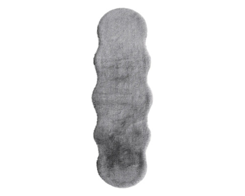 Faux fur Romance Shape grey melange 55x160 cm