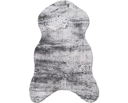Faux fur Romance Shape gray mottled 55x80 cm