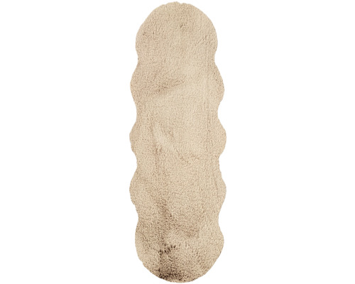 SoleVito Faux fur Romance Shape light brown 55x160 cm