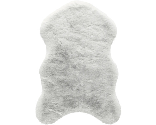 Faux fur Romance Shape light gray 55x80 cm