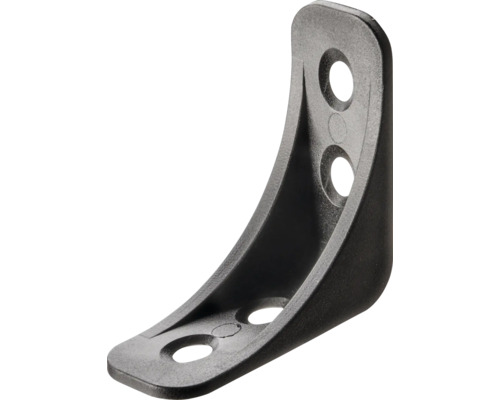 Hettich Plastic angle 16 x 40 x 40 mm black matt 25 pieces