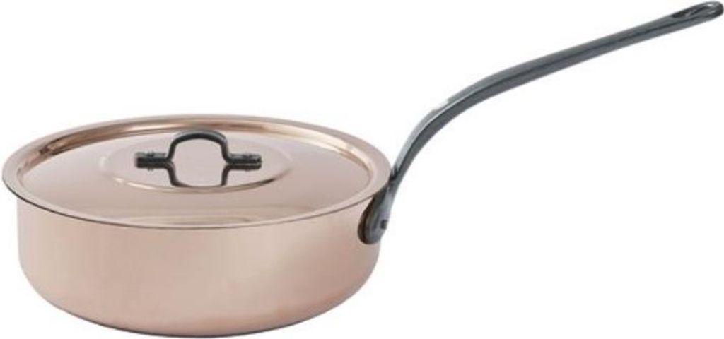 Copper pan 24 cm + lid Baumalu 202524
