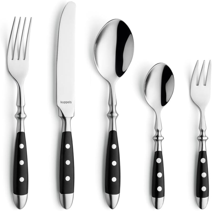 Besuche den Kuppels-Store Kuppels COUNTRY cutlery set for 6 people | 30-piece | 6 each of knives, forks, spoons, teaspoons, and cake forks