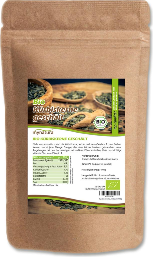 My natura Buy pumpkin seeds – nutty snack & versatile ingredient 2x1kg 2000g