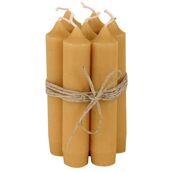 short candle Mustard by Ib Laursen