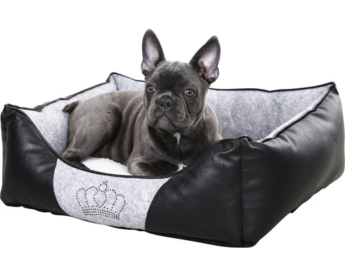 Kerbl Chiara cuddly bed 55 x 45 x 18 cm grey-black