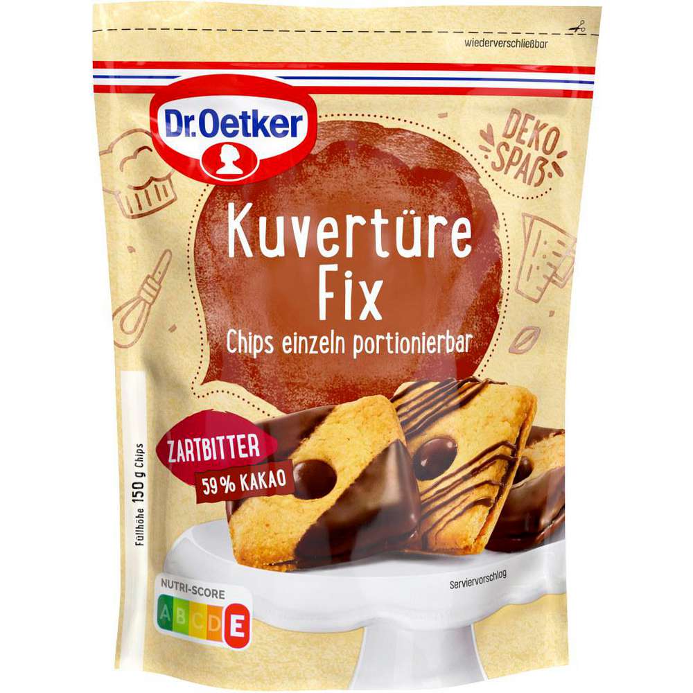 Dr. Oetker Couverture Fix, dark chocolate