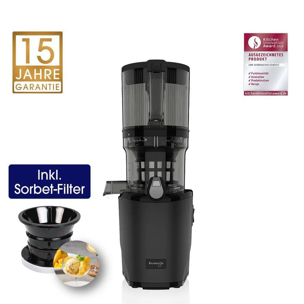 Kuvings Auto8 Slow Juicer, Color: Black