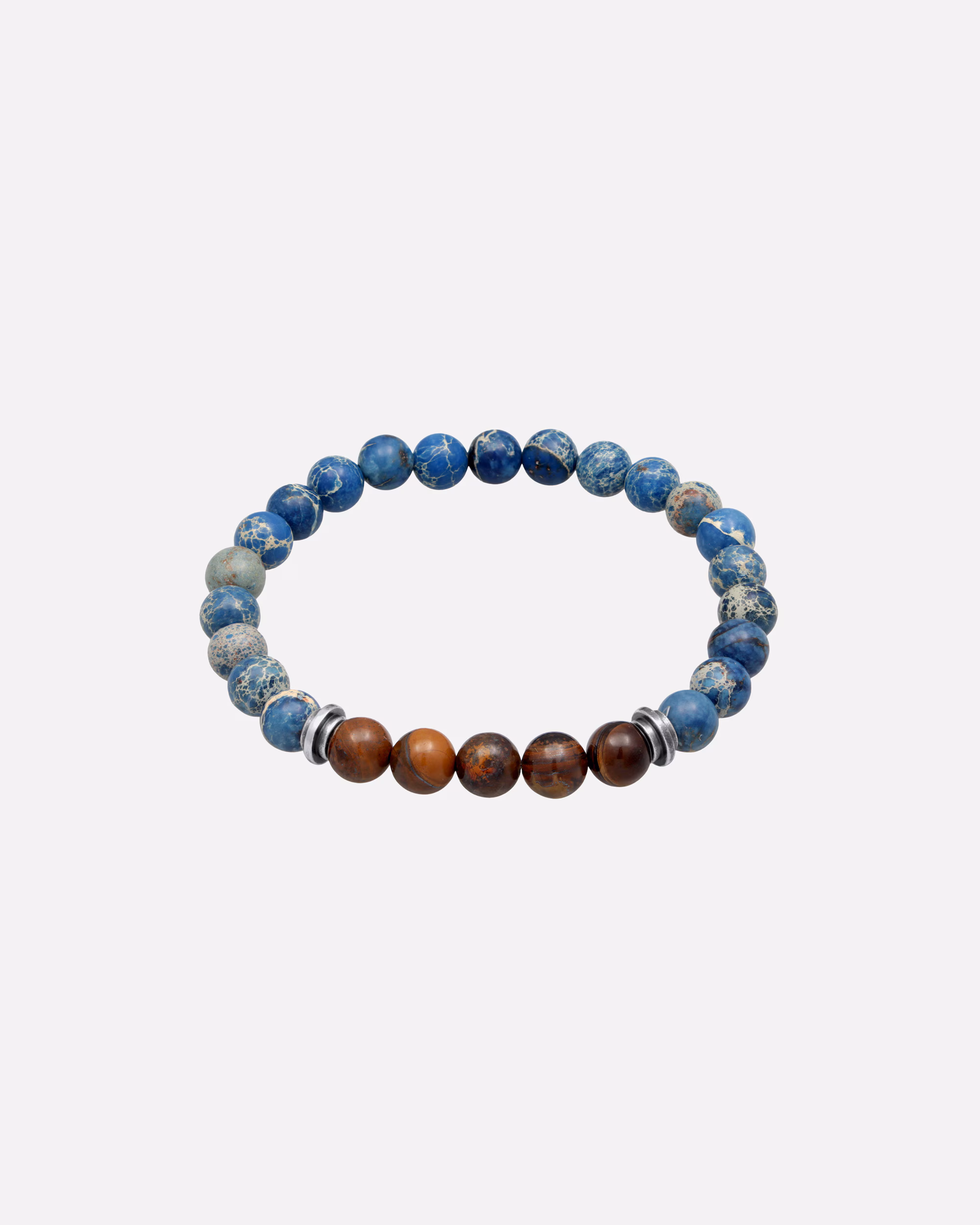 KUZZOI bracelet agate tiger eye stone bracelet 925 silver