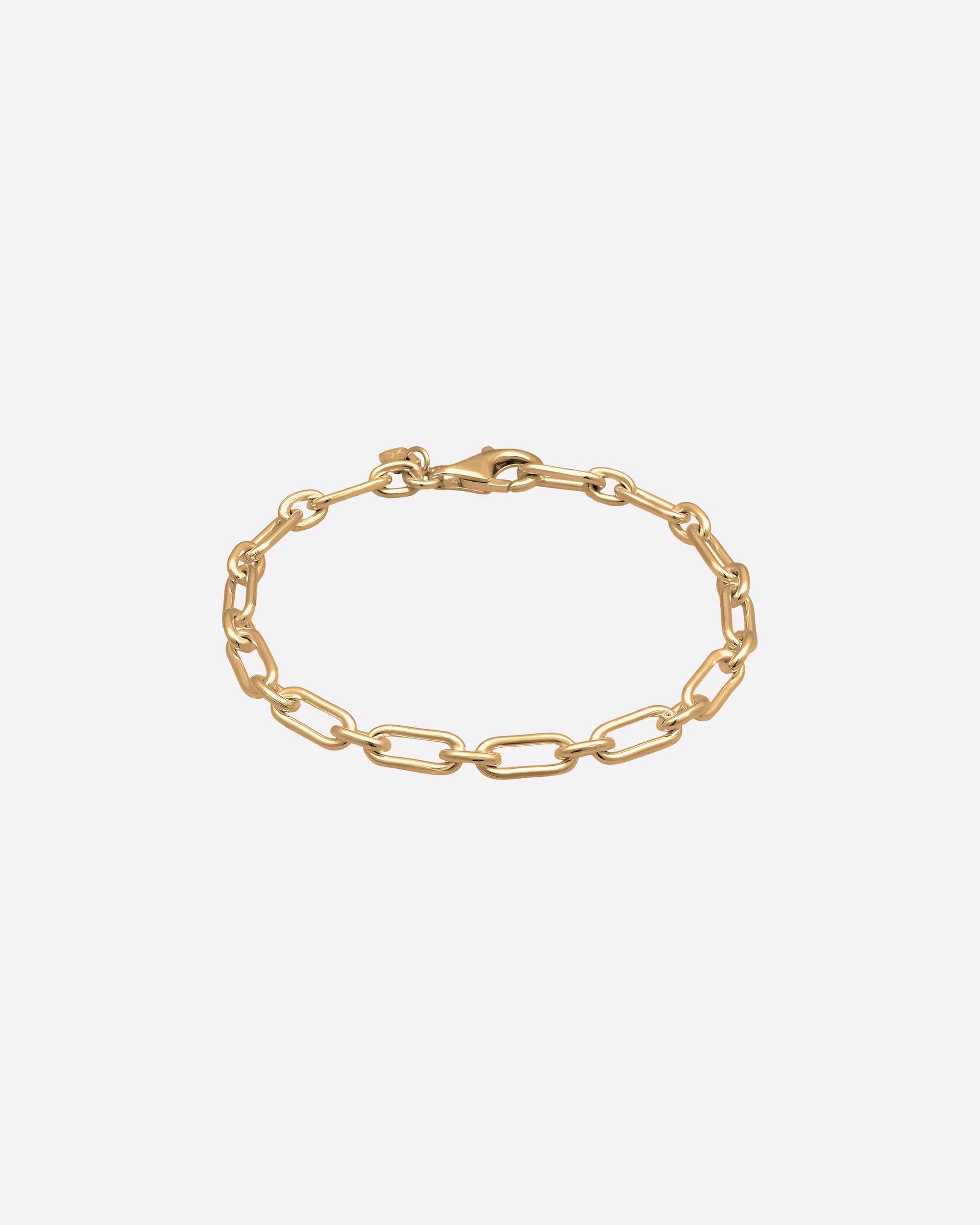 KUZZOI Bracelet Link Chain Modern Oval 925 Sterling Silver