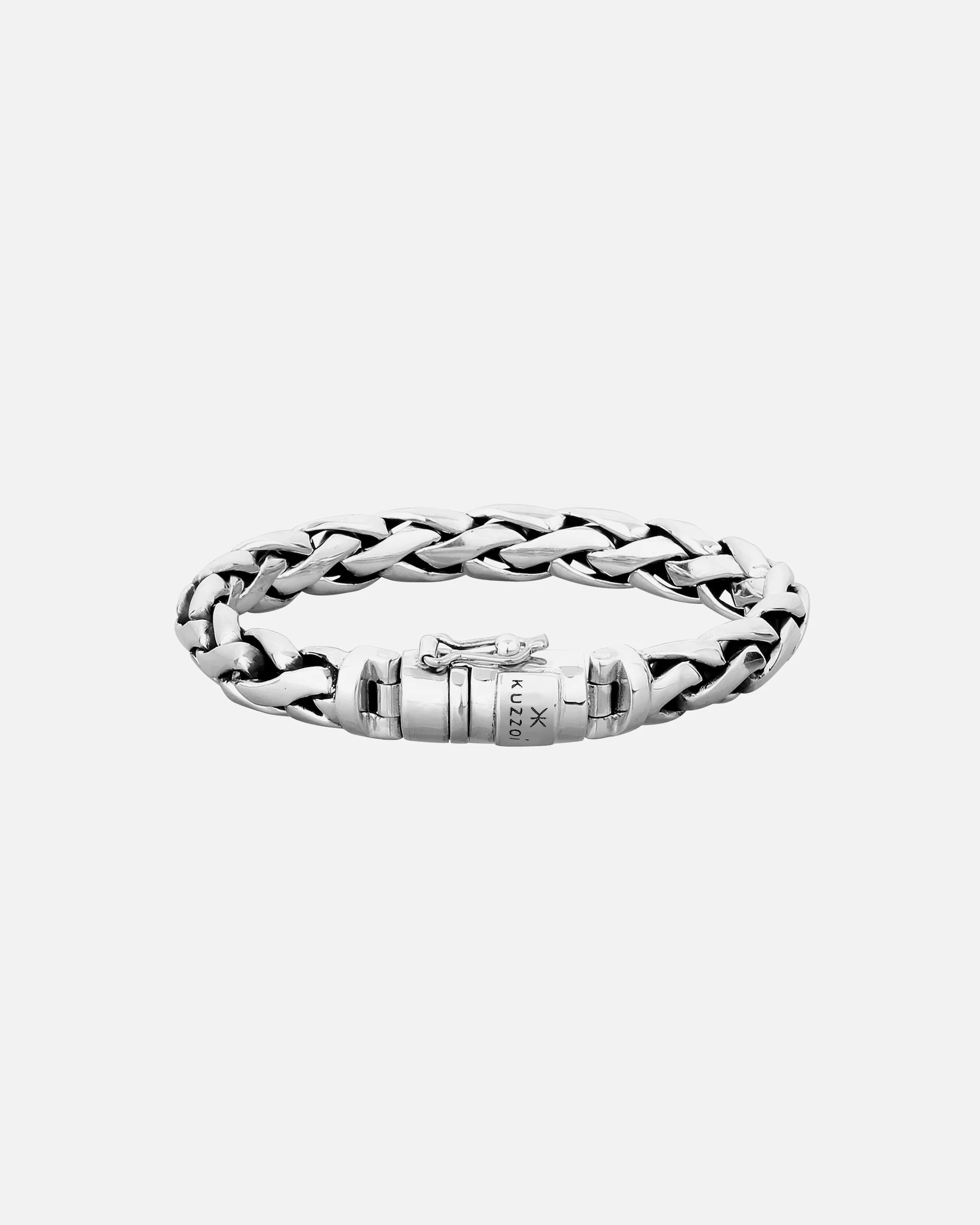 KUZZOI Men's Basic Tank Bracelet Cool Robust 925 Silver