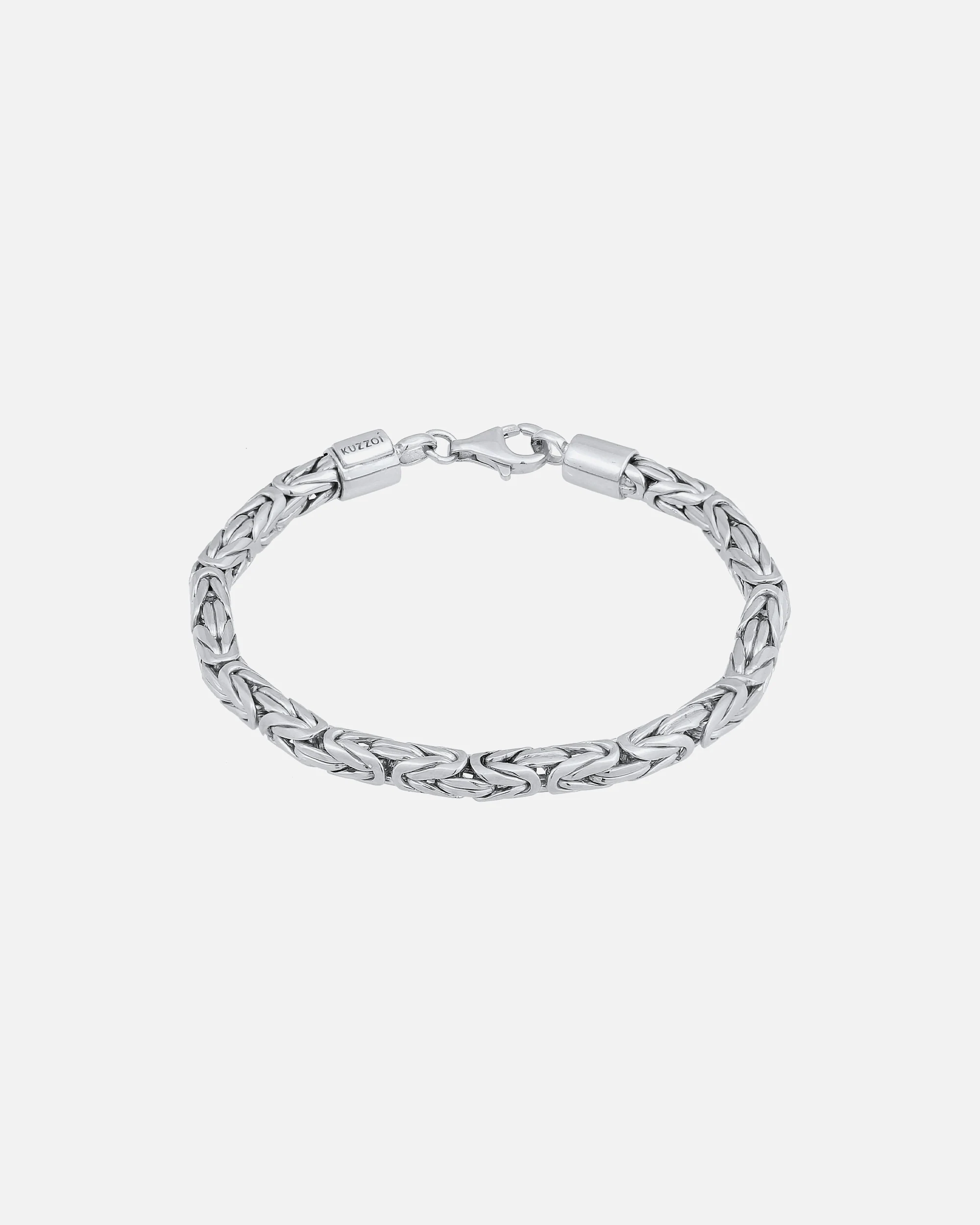 KUZZOI bracelet men's king chain round 925 silver