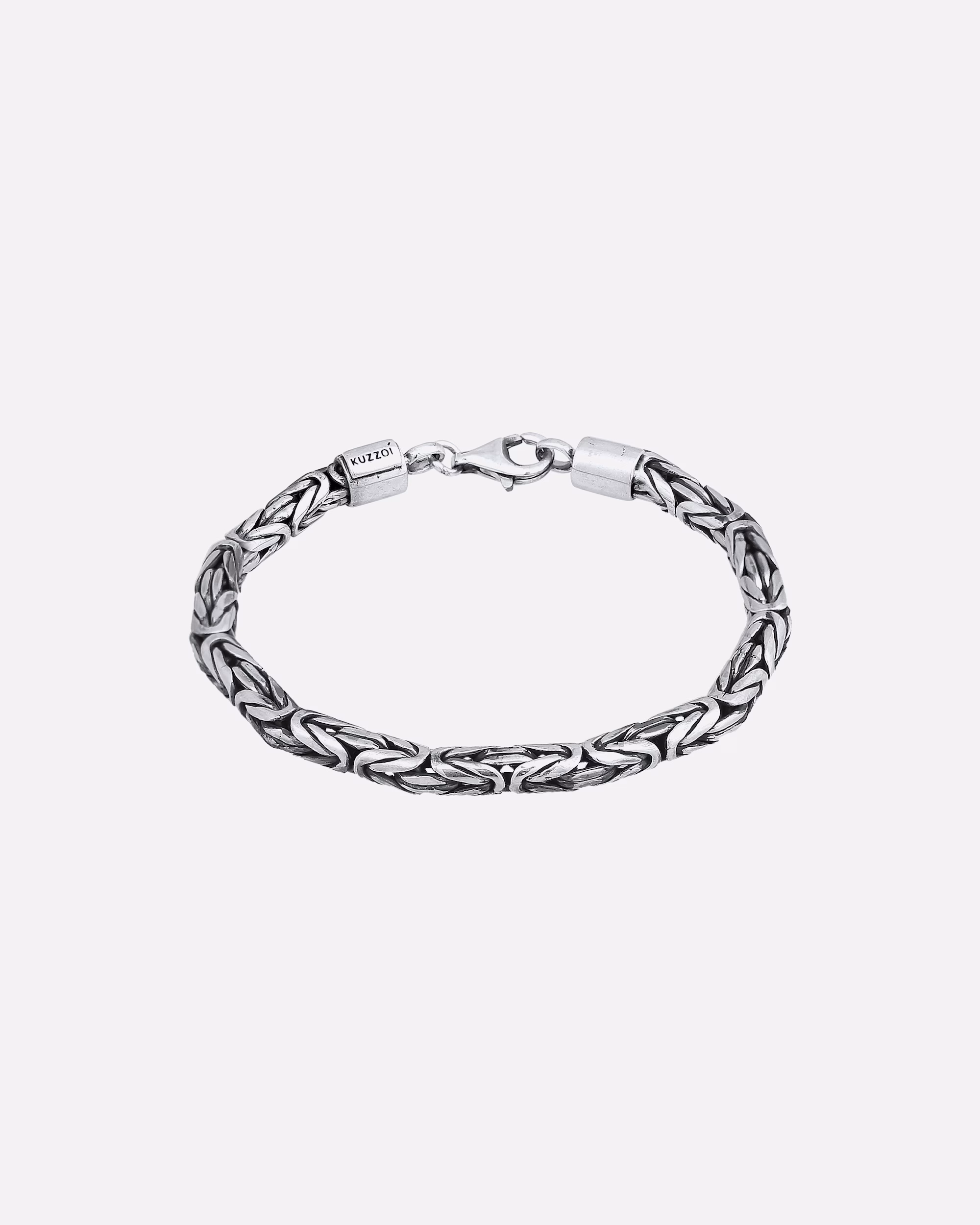 KUZZOI bracelet men's king chain round 925 silver