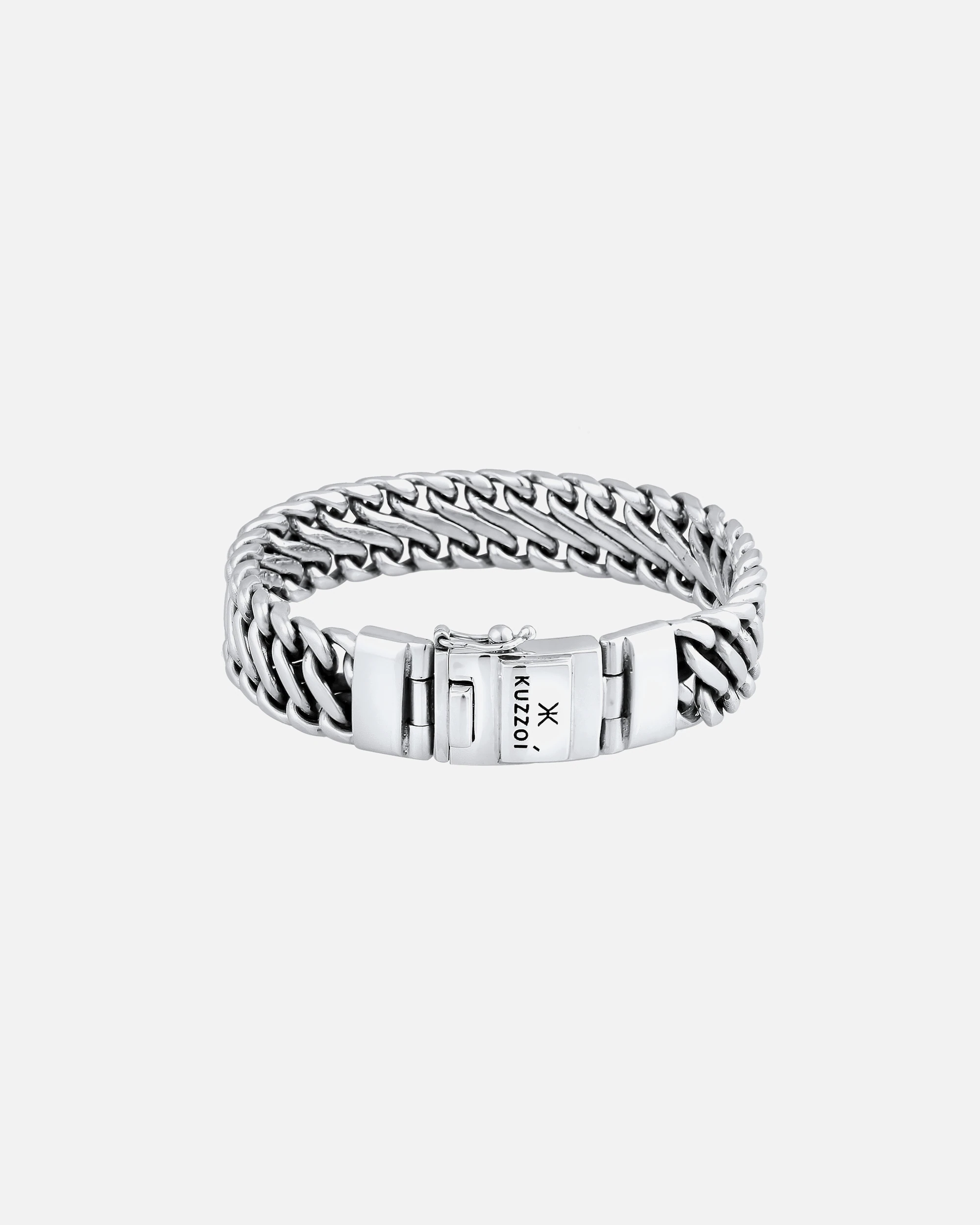 KUZZOI bracelet men's tank trend fine buckle 925 silver