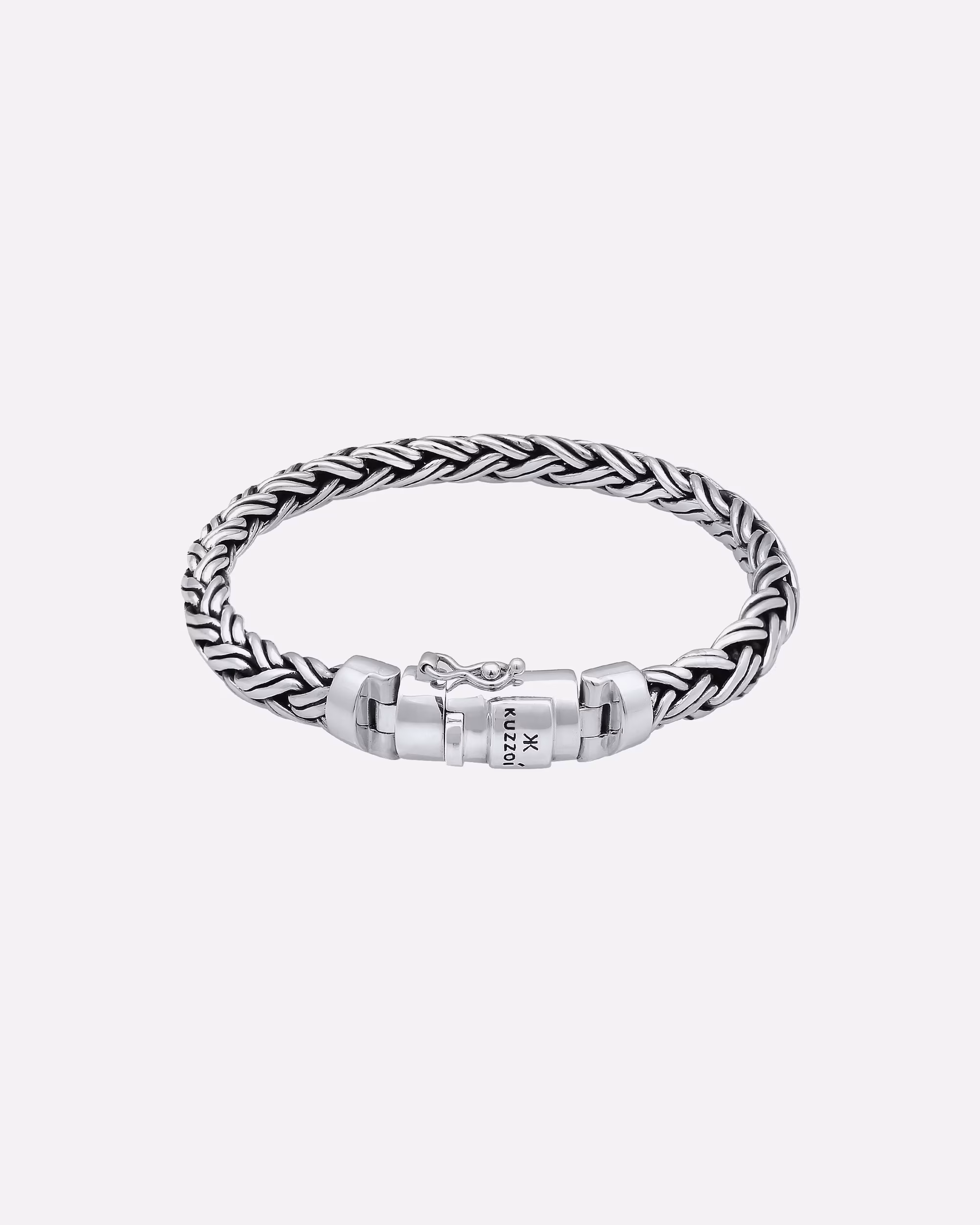 KUZZOI bracelet men's armor plait look king chain 925 silver