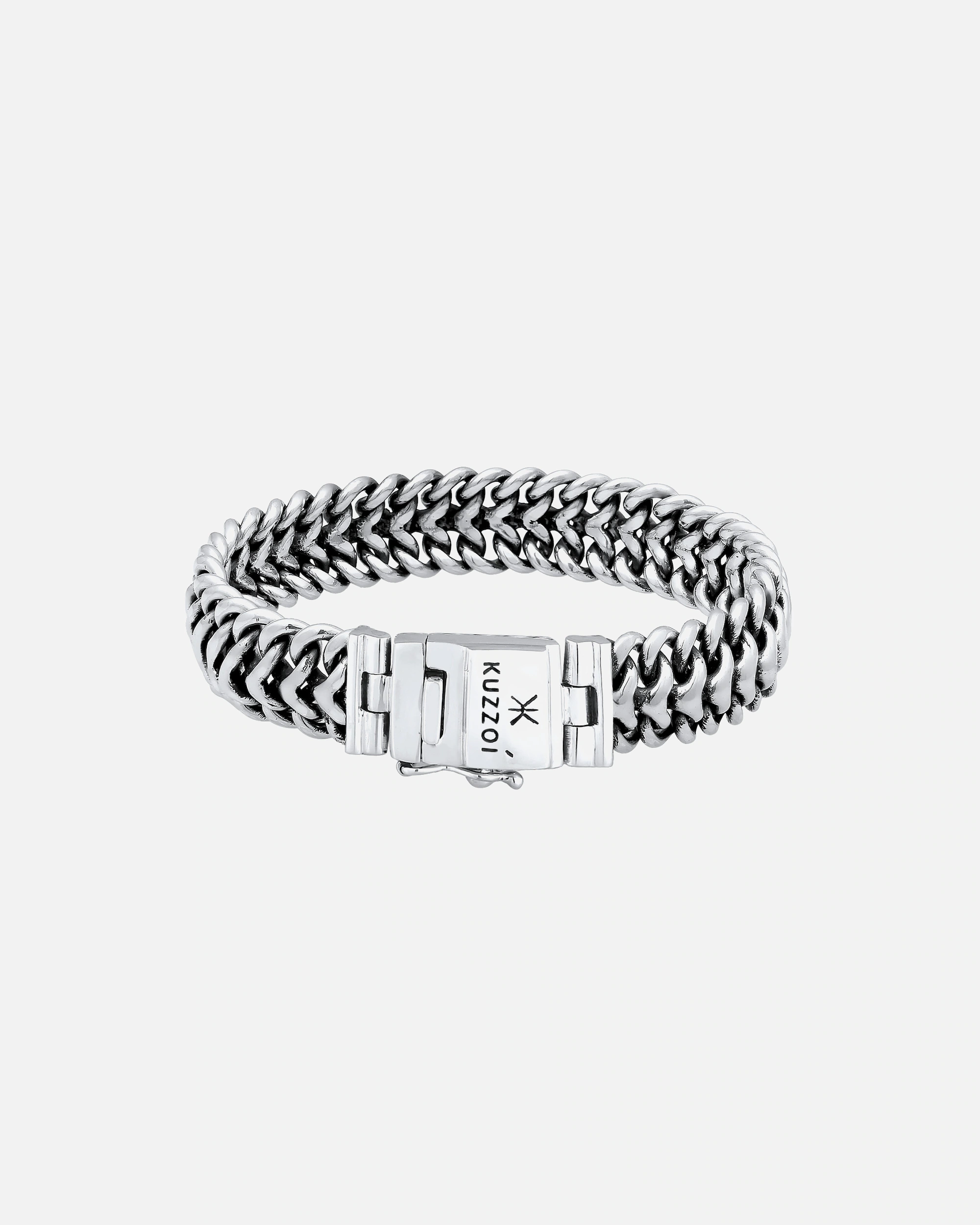 KUZZOI bracelet men's curb bracelet, elegant, fine 925 sterling silver