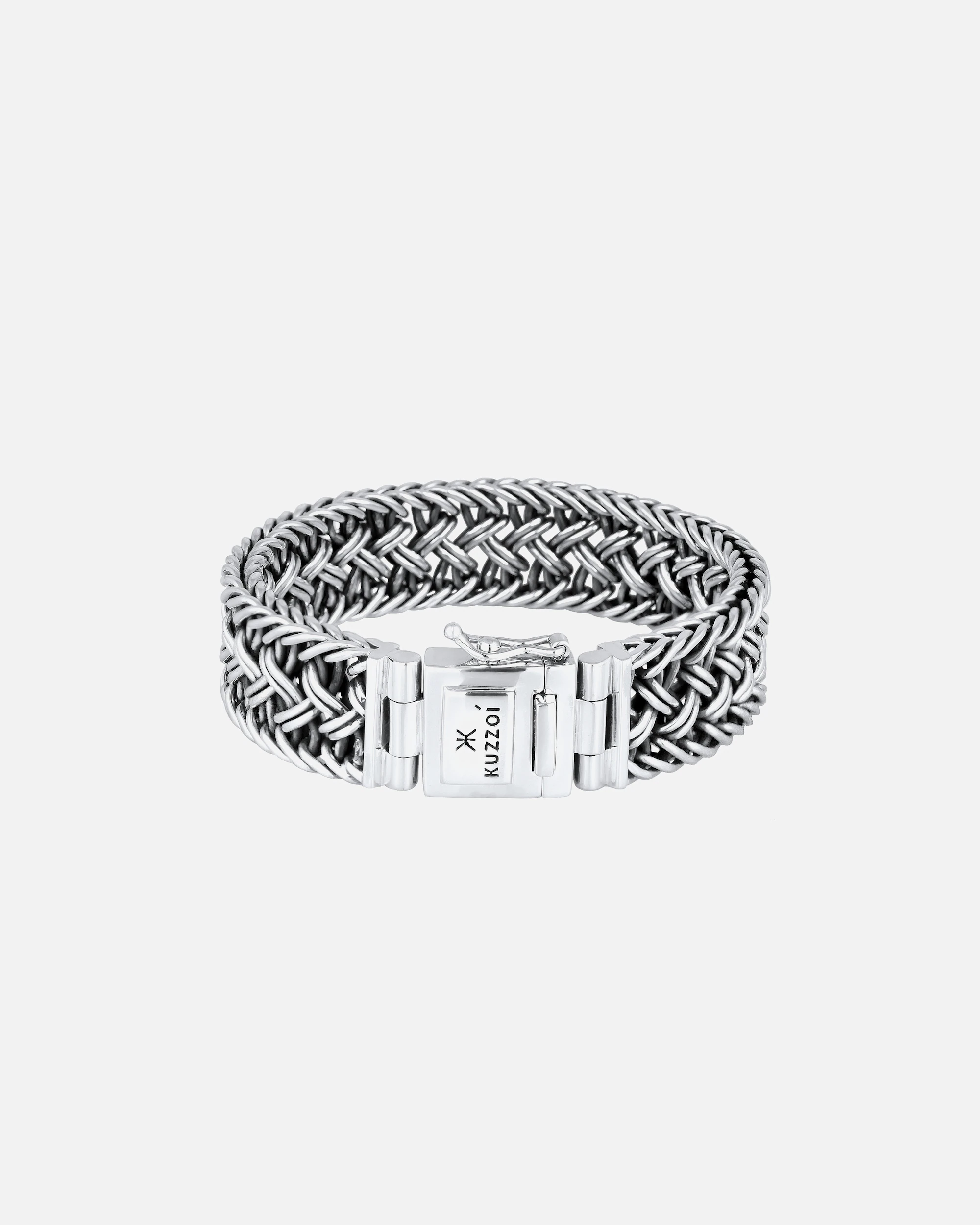 KUZZOI bracelet men's armored bracelet box clasp 925 silver