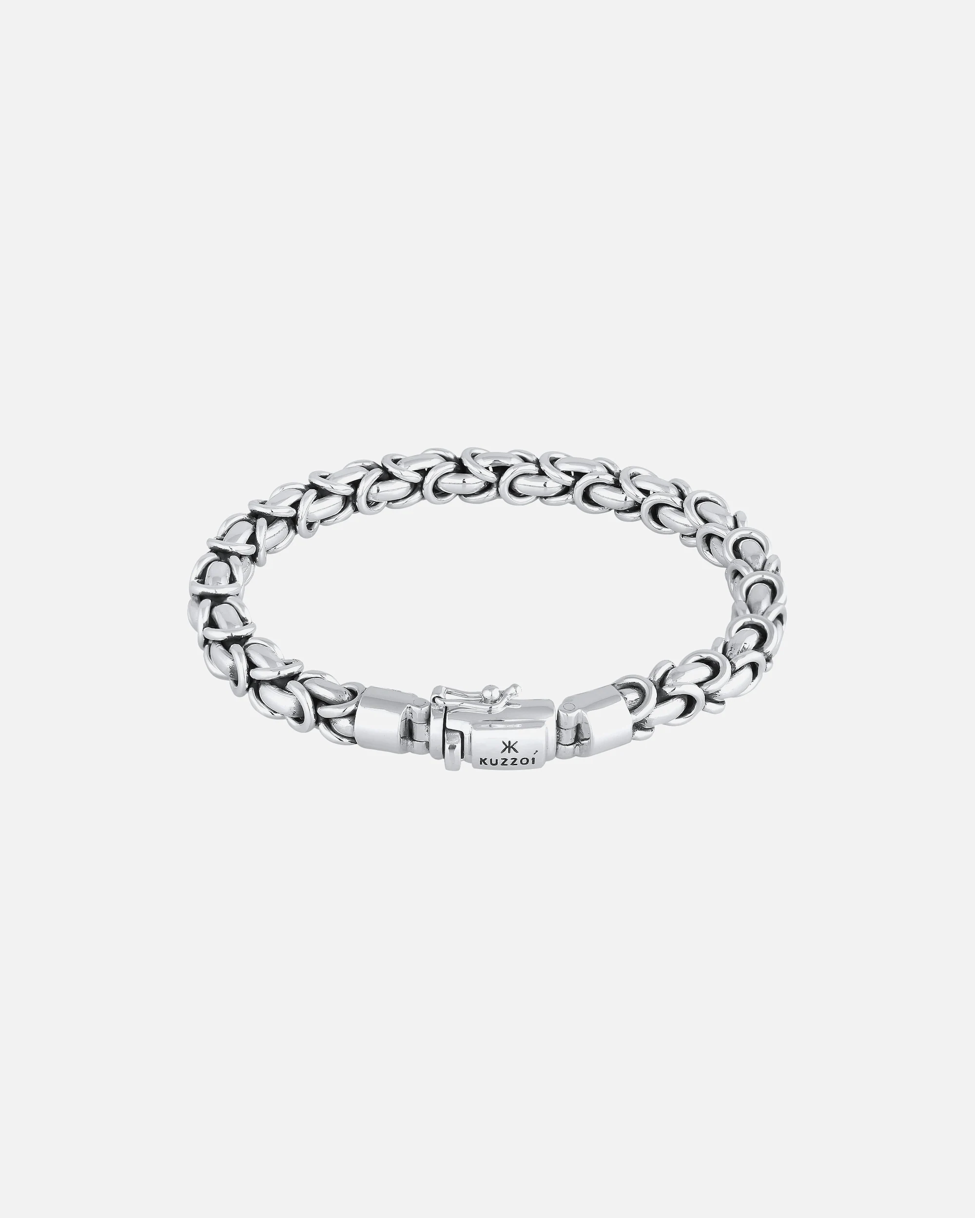 KUZZOI bracelet men's curb bracelet king chain basic 925 silver