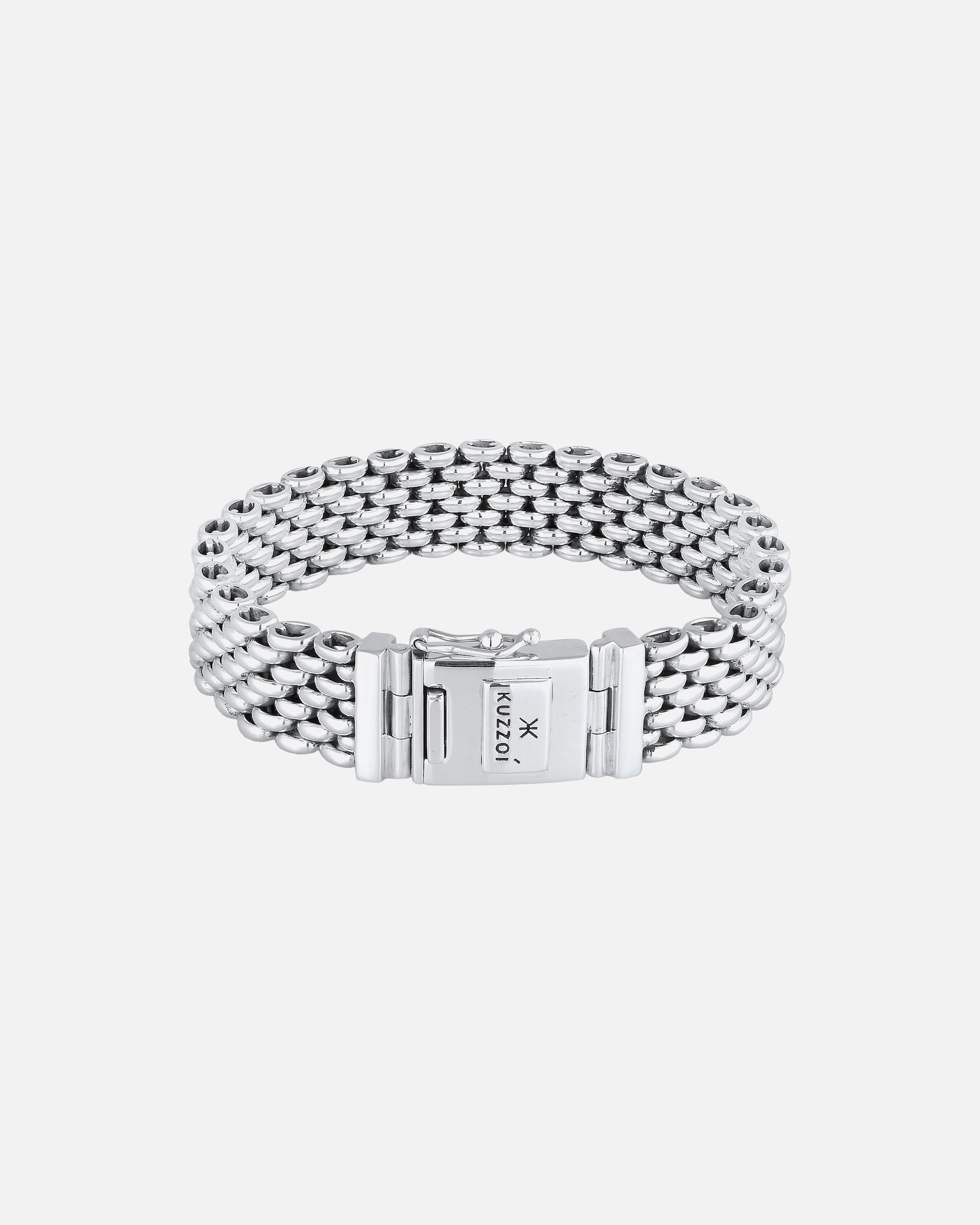KUZZOI men's bracelet robust box clasp 925 sterling silver