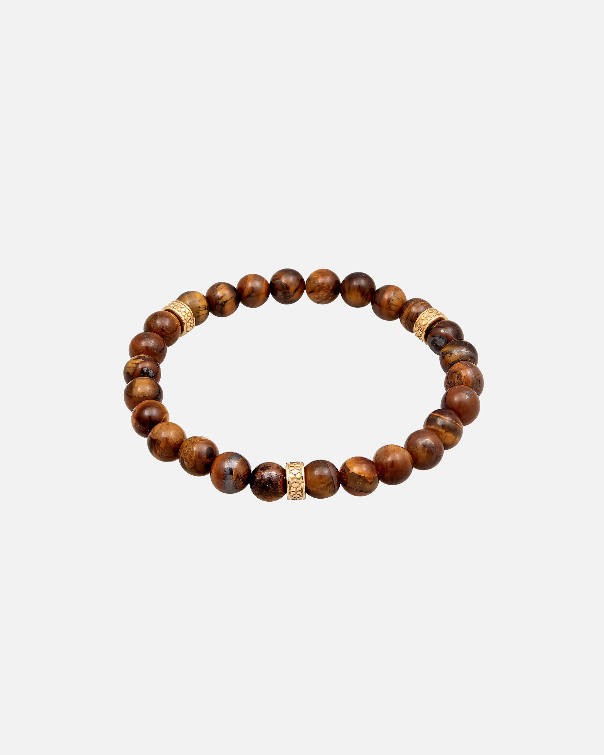 KUZZOI Men's Bracelet Tiger Eye Vintage 925 Silver Oxidized