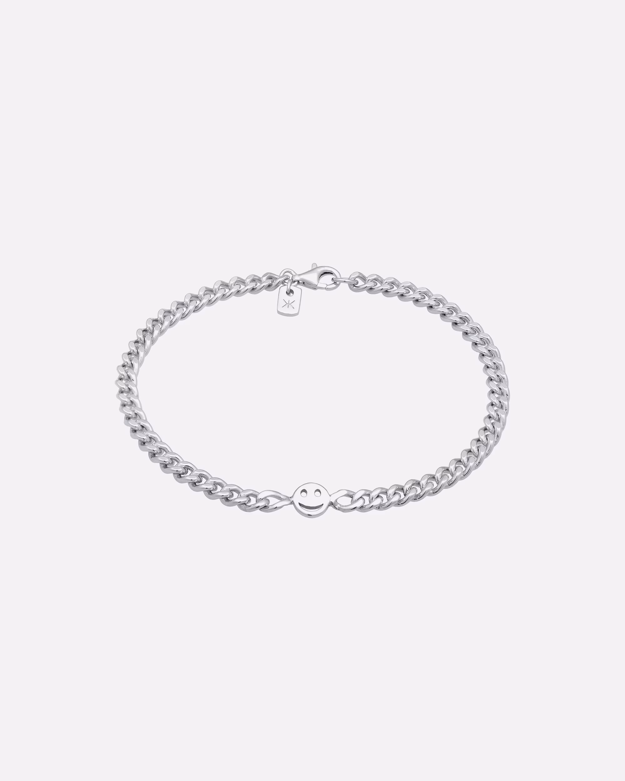 KUZZOI bracelet with Smiling Face Happy 925 silver