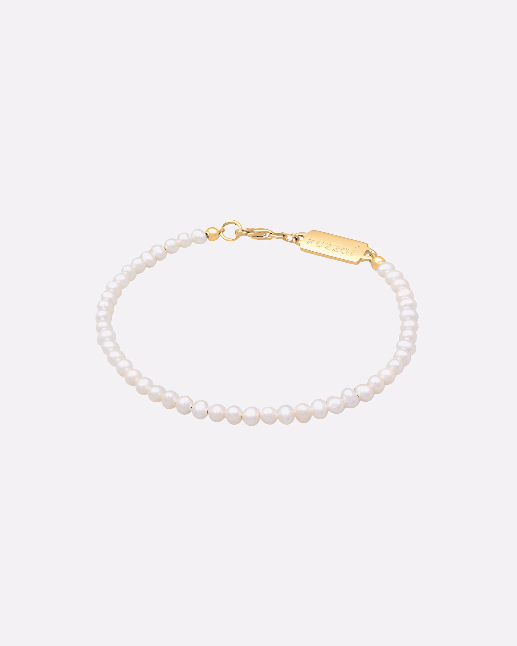 KUZZOI bracelet freshwater pearls classic simple 925 silver