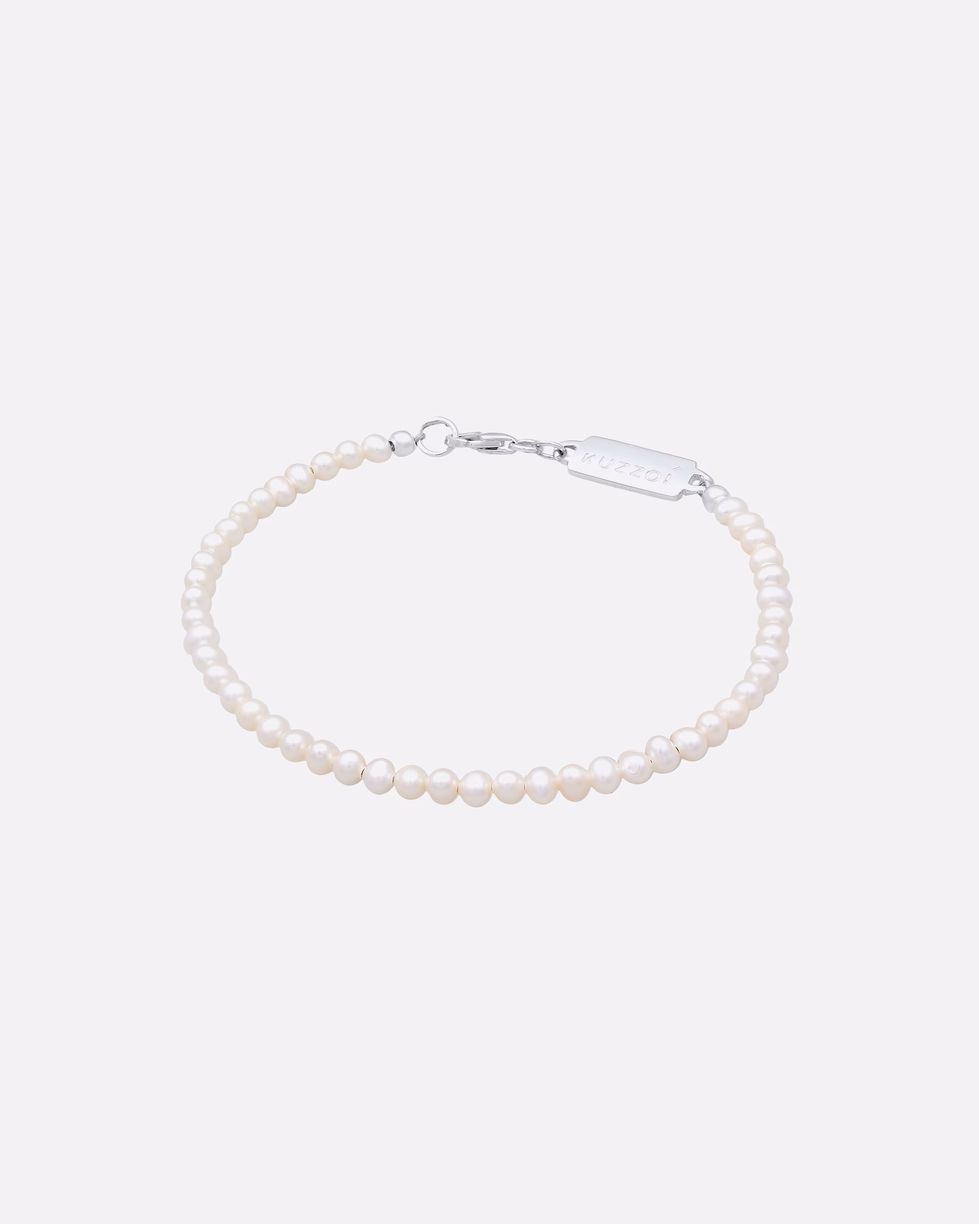 KUZZOI bracelet freshwater pearls classic simple 925 silver