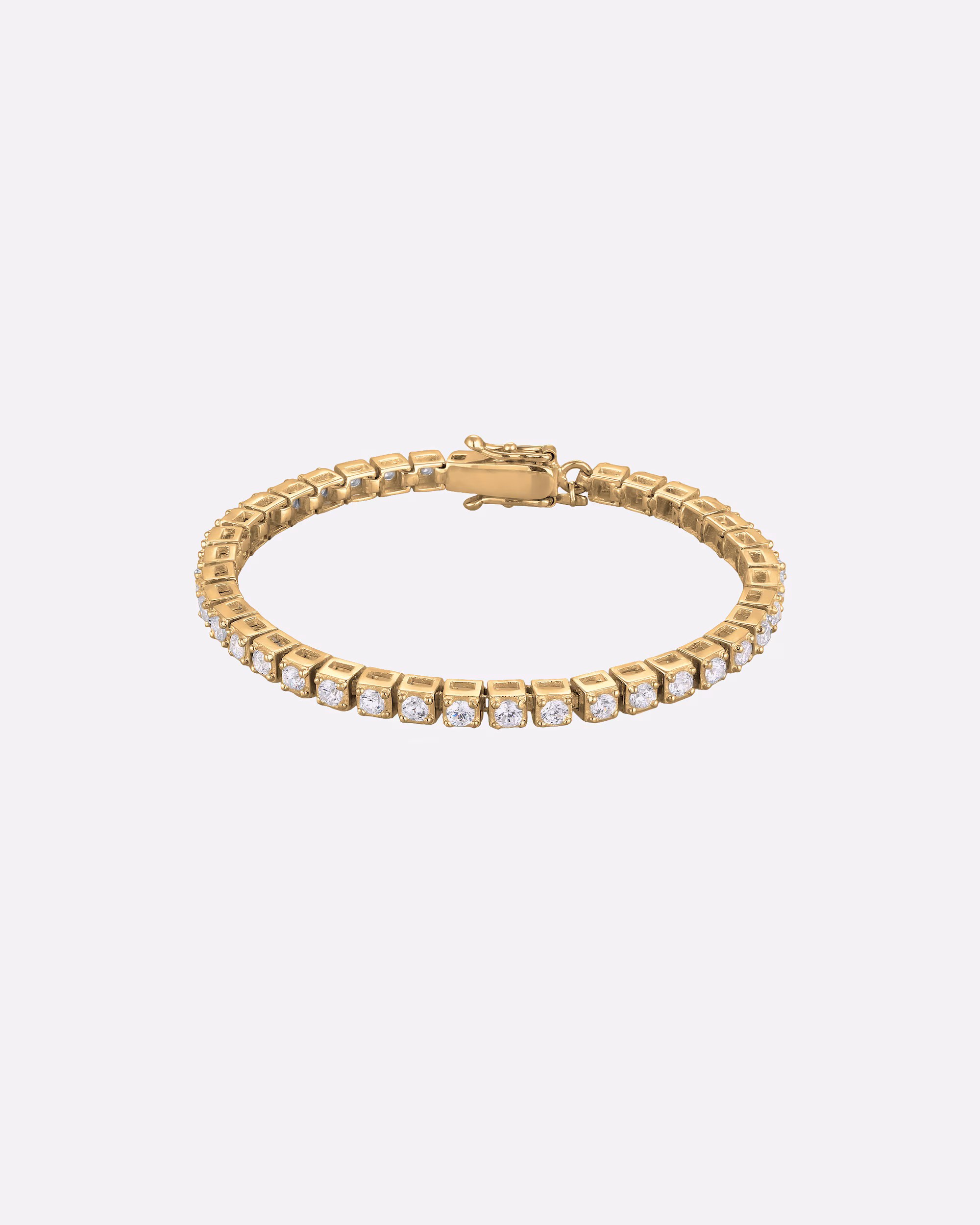 KUZZOI Bracelet Tennis Bracelet Zirconia White 925 Sterling Silver