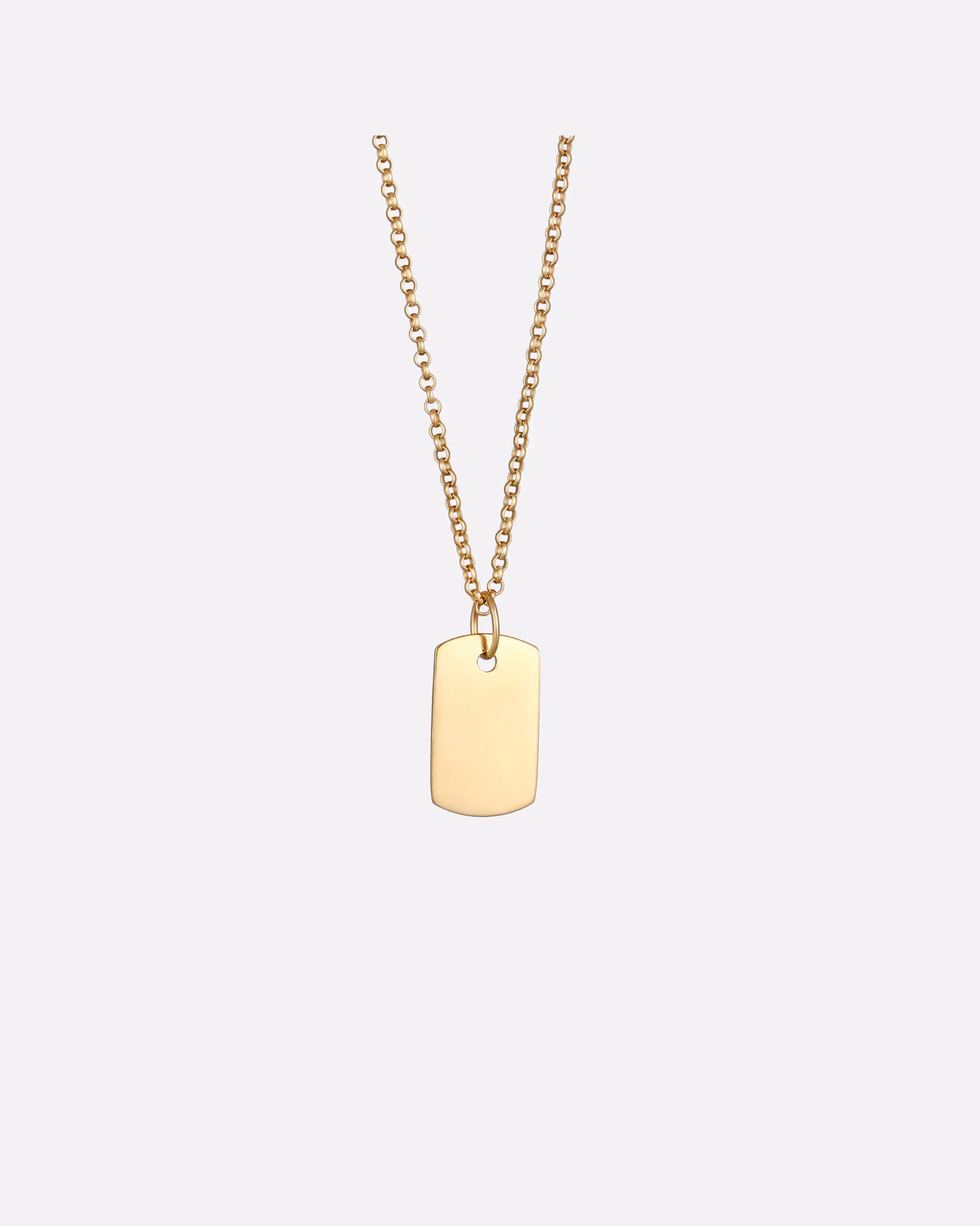 KUZZOI necklace pendant military plate 375 yellow gold