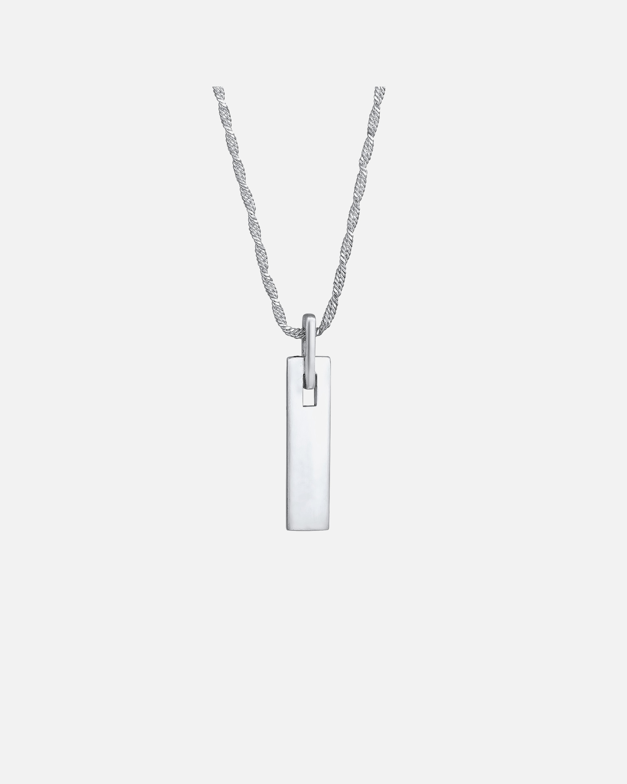 KUZZOI necklace bar plate rectangle oxidized 925 silver